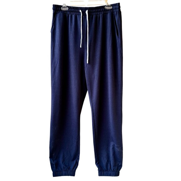 ATHMILE Black Sweatpant Elastic Waist & Cuffs Pockets Drawstring XL New. - Picture 13 of 14